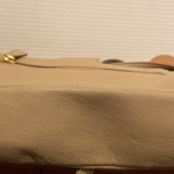 Bardot Rose Women’s Medium Tan Vegan Leather Satchel Shoulder Bag. - Picture 7 of 12